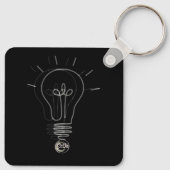 Funny Light Switch ingeschakeld Sleutelhanger (Achterkant)