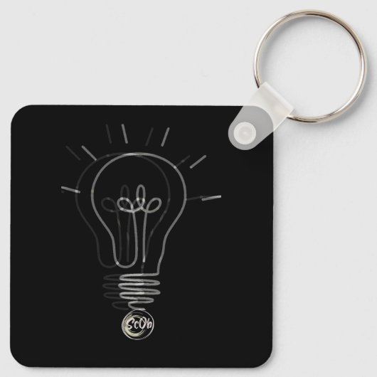 Funny Light Switch ingeschakeld Sleutelhanger (Achterkant)