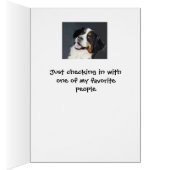 Funny Lighthearted Thinking of You Cute Dog (Binnen (Rechts))