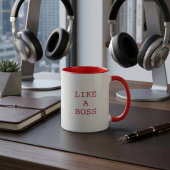 Funny Like a Boss Quote Two Tone Coffee Mug Mok