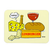 Funny Limburger Cheese Cartoon Large Magnet Magneet (Horizontaal)