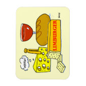 Funny Limburger Cheese Cartoon Large Magnet Magneet (Verticaal)