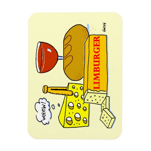 Funny Limburger Cheese Cartoon Large Magnet Magneet (Verticaal)