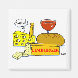 Funny Limburger Cheese Cartoon Tasting Party Favor Magneet