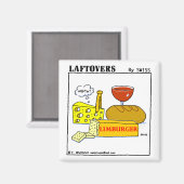 Funny Limburger Smelly Cheese Cartoon Laftovers Magneet (Voorkant / Achterkant)
