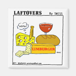 Funny Limburger Smelly Cheese Cartoon Laftovers Magneet