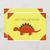 Funny Lime Green Dinosaur Briefkaart (Voorkant / Achterkant)