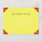 Funny Lime Green Dinosaur Briefkaart (Achterkant)