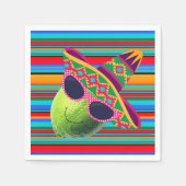 Funny Lime With Sombrero Party Servet (Voorkant)
