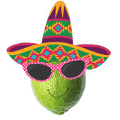 Funny Lime With Sombrero Party Servet
