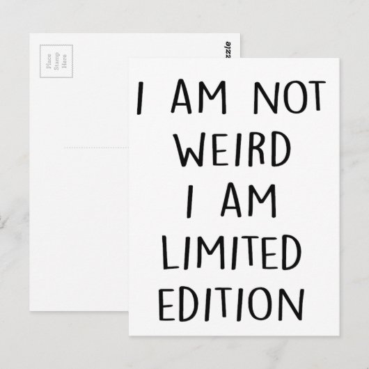 Funny Limited Edition Quote Briefkaart (Voorkant / Achterkant)