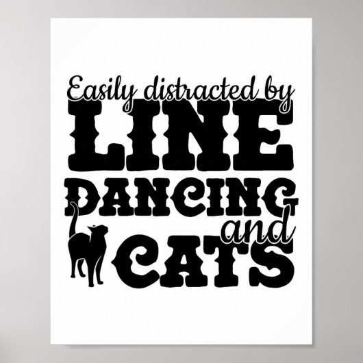 Funny Line Dance Shirt Line Dancer Quote Line Danc Poster (Voorkant)