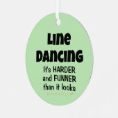 Funny Line Dancing Zijn Funner Gift voor Line Danc Metalen Ornament (Voorkant links)
