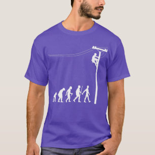 Funny Lineman Design voor vrouwelijke elektricien T-shirt