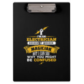 Funny Lineman geeft een elektricien Klembord (Voorkant)