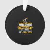 Funny Lineman geeft een elektricien Ornament (voorkant)