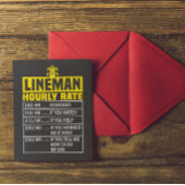 Funny Lineman Hourly Rate Briefkaart
