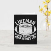 Funny Lineman omdat Quarterbacks ook helden nodig Kaart (Gele Bloem)
