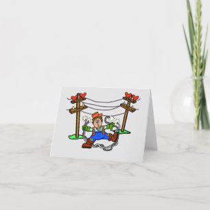 Funny Lineman Romantic Valentijnsdag Kaart