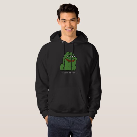 Funny Linux Meme Tux Sudo rm rf voor Linux System Hoodie (Voorkant volledig)