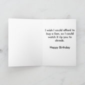 Funny Lion Birthday Card Kaart (Binnen)
