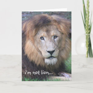 Funny Lion Birthday Card Kaart