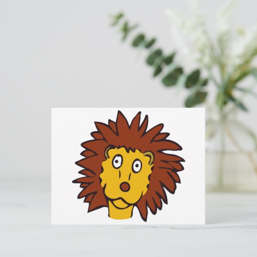 Funny lion briefkaart (Staand voorkant)