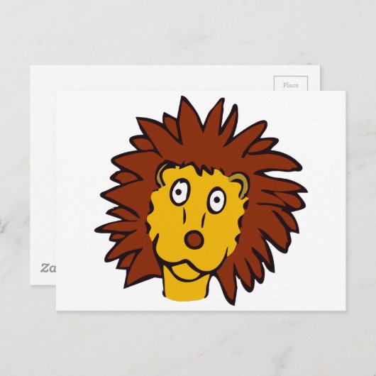 Funny lion briefkaart (Voorkant / Achterkant)