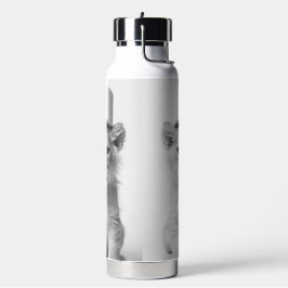 Funny Lion Cub Wearing Toilet Paper Animal Photo Waterfles