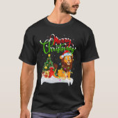Funny Lion Dierenvriend Xmas Lighting Lion Christm T-shirt (Voorkant)