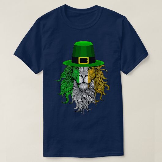 Funny Lion Ireland flag, Irish Lion Pet T-shirt (Design voorkant)
