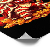 Funny Lion Snake Chinese New Year 2025 Womens Mens Poster (Hoek)