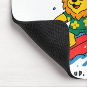 Funny Lion Surfing Summer Vacation Surf Day Boys G Muismat (Hoek)