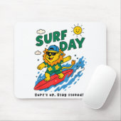 Funny Lion Surfing Summer Vacation Surf Day Boys G Muismat (Met muis)
