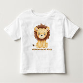 Funny Lion Werken aan mijn Roar Kinder Shirts (Voorkant)