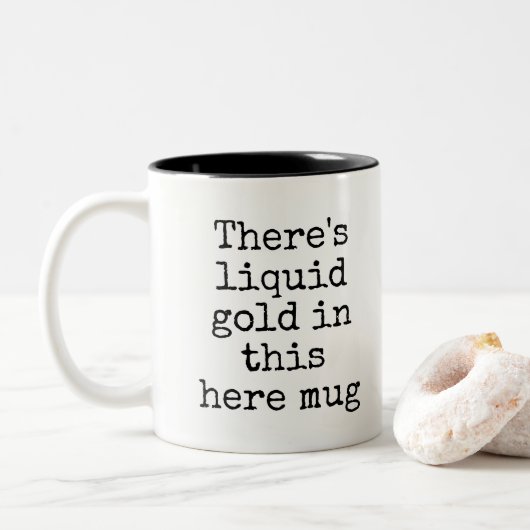 Funny Liquid Gold Mok (Met donut)