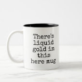 Funny Liquid Gold Mok (Links)