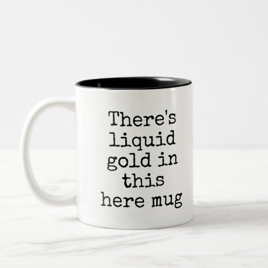 Funny Liquid Gold Mok (Links)