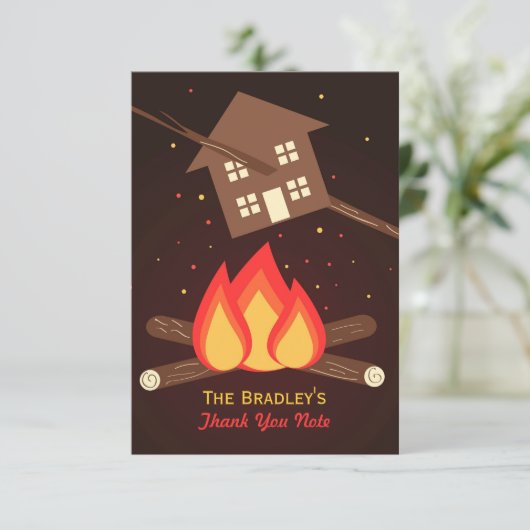 Funny Literal Housewarming Party Bedankkaart (Staand voorkant)