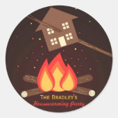 Funny Literal Housewarming Party Ronde Sticker (Voorkant)