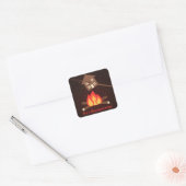 Funny Literal Housewarming Party Vierkante Sticker (Envelop)