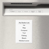 Funny Literal My Bucket List Refrigerator Magneet (Insitu (Vaatwasser))