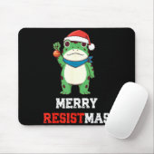 Funny Litical Frog Christmas Merry Resistmas 2025 Muismat (Met muis)