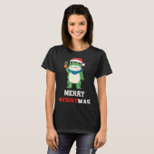 Funny Litical Frog Christmas Merry Resistmas 2025 T-shirt (Voorkant volledig)