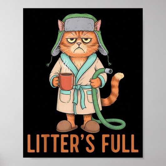 Funny Litter’s Full Cat Parody Cute Cat Lover Chri Poster (Voorkant)