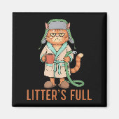 Funny Litter’s Full Cat Parody Litter’s Full Funny Magneet (Voorkant)