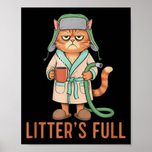 Funny Litter’s Full Cat Parody Litter’s Full Funny Poster (Voorkant)