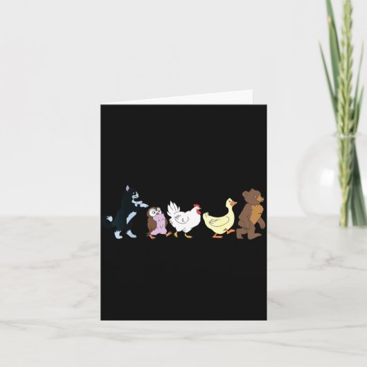 Funny Little Bear Birthday Graphic Y2k Bears Lover Kaart (Voorkant)