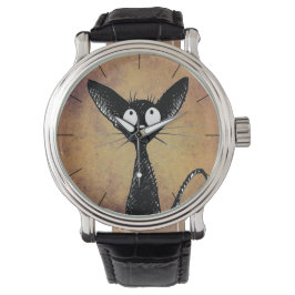 Funny Little Black Cat Horloge