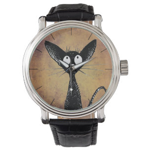 Funny Little Black Cat Horloge